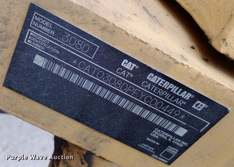 image for item NY9427 2009 Caterpillar  308D CR mini excavator