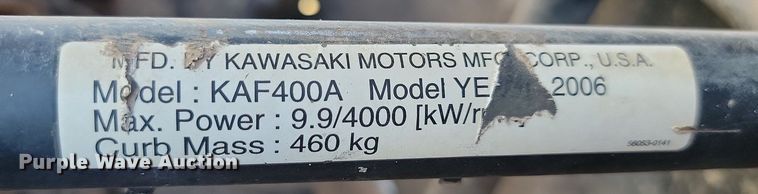 image for item OD9672 2006 Kawasaki  utility vehicle