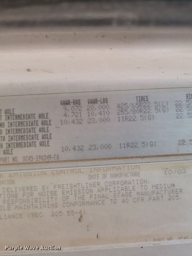 image for item OD9673 2004 Sterling  L9500 ready mix truck