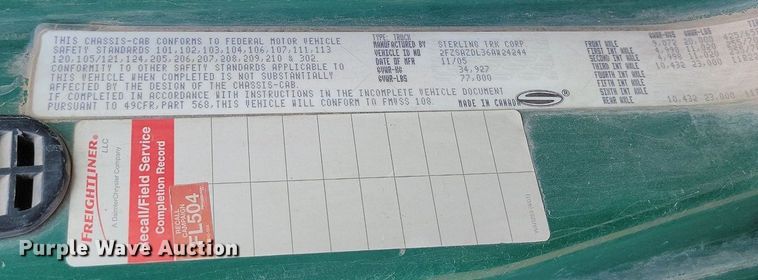 image for item OD9676 2006 Sterling  L9500 ready mix truck