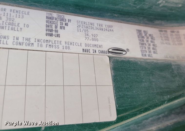 image for item OD9676 2006 Sterling  L9500 ready mix truck