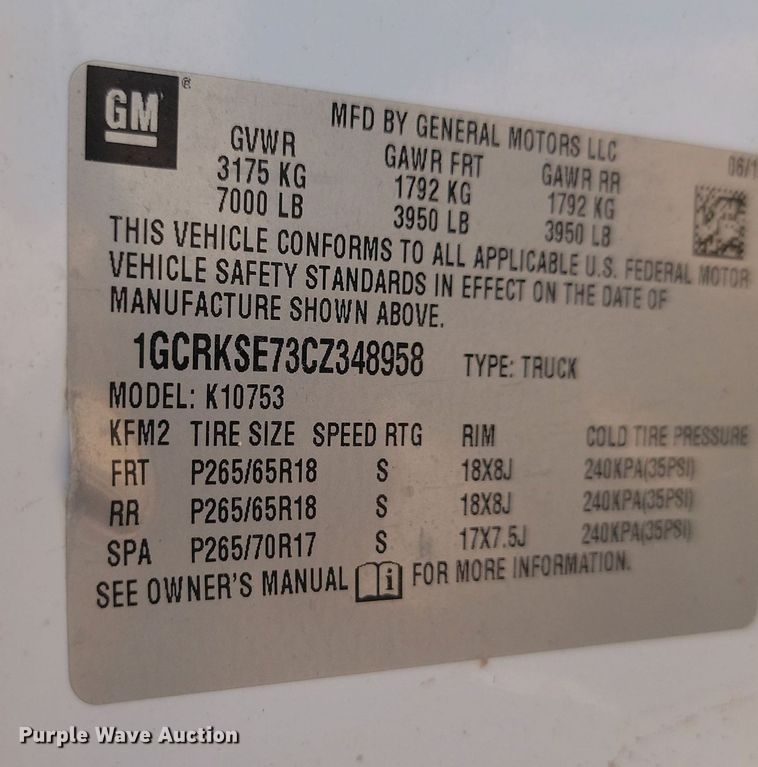 image for item OD9677 2012 Chevrolet  Silverado 1500 Ext. Cab pickup truck