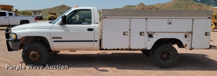 image for item OD9679 2001 Dodge  Ram 3500 utility bed pickup truck