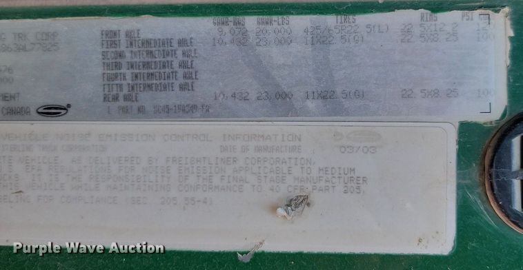 image for item OD9683 2003 Sterling  L9500 ready mix truck