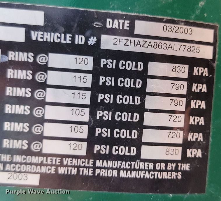 image for item OD9683 2003 Sterling  L9500 ready mix truck