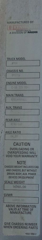 image for item OD9684 2002 Kenworth  W900 ready mix truck
