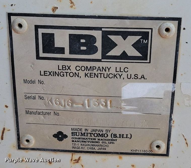 image for item OD9689 2006 Link-Belt 330 LX excavator