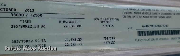 image for item OD9690 2014 Volvo  VNL semi truck