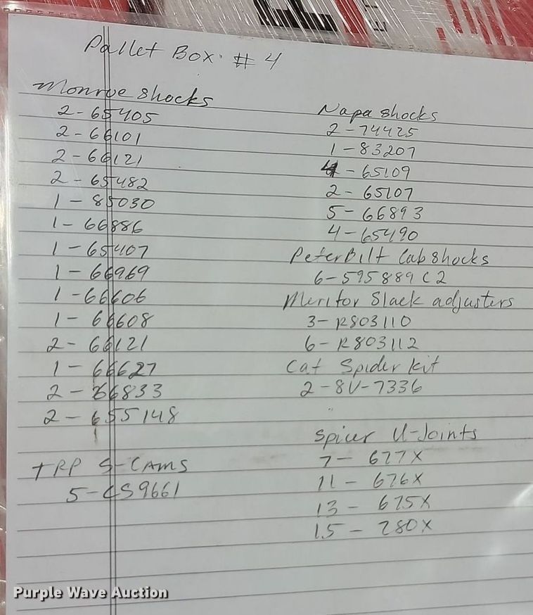 image for item OD9697 Truck parts