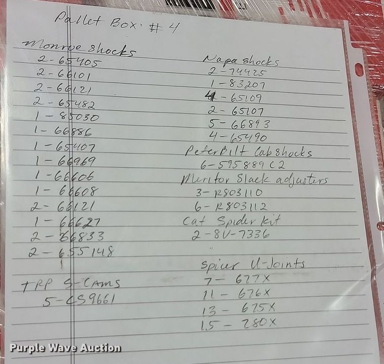 image for item OD9697 Truck parts