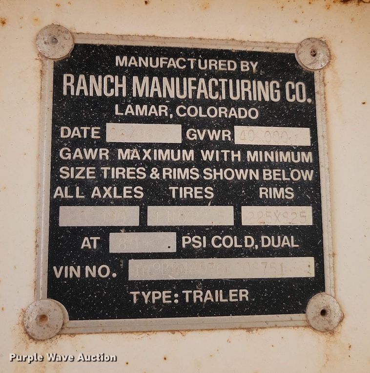 image for item OD9705 2006 Ranch bottom dump pup trailer