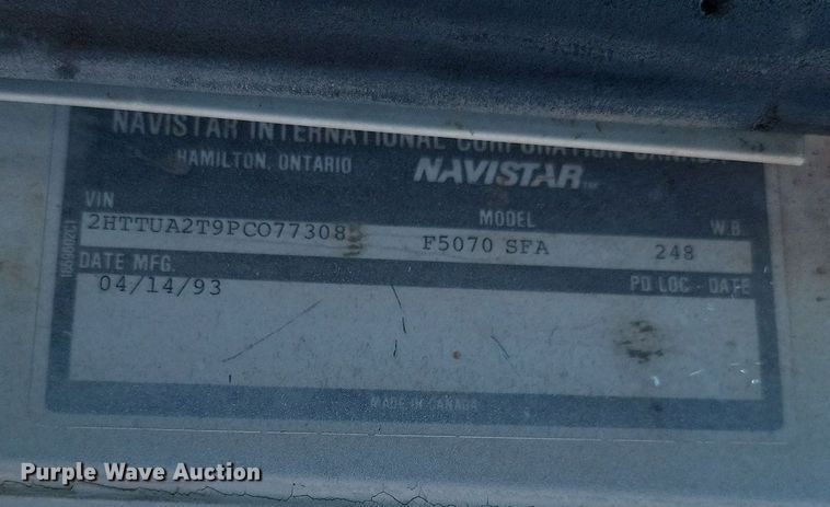 image for item OD9709 1993 International  F5070 SFA ready mix truck