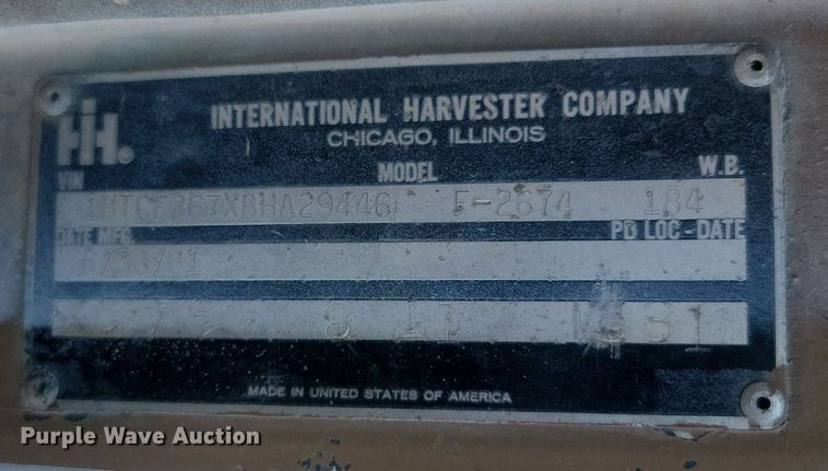 image for item OD9712 1981 International  F2674 ready mix truck