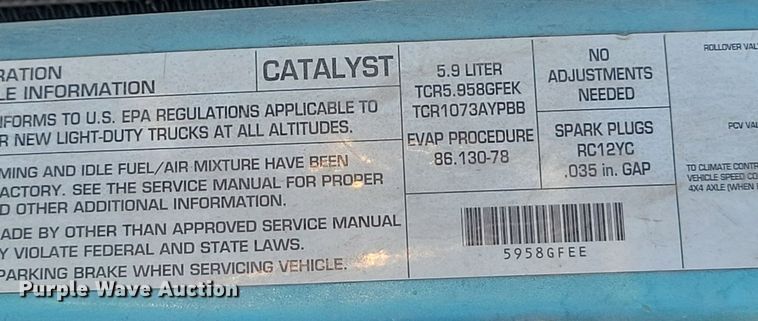 image for item OD9714 1996 Dodge  Ram 1500 pickup truck