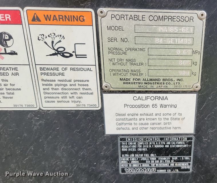 image for item OD9715 Allmand Maxi-Air 186 air compressor