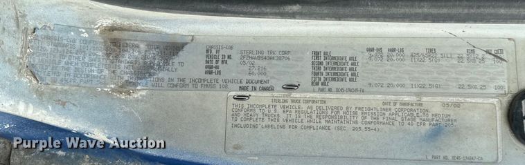 image for item OG9623 2003 Sterling  ready mix truck