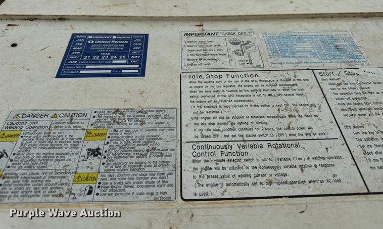 image for item OG9627 2019 Multiquip DLW-400ESA4 welder/generator