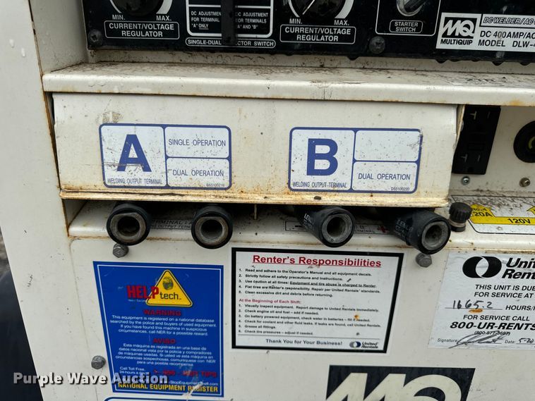 image for item OG9627 2019 Multiquip DLW-400ESA4 welder/generator