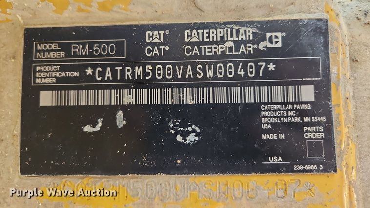 image for item OJ9798 2011 Caterpillar  RM500 reclaimer