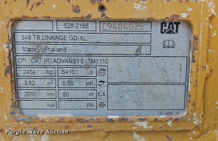 image for item OJ9799 2018 Caterpillar  349FL excavator