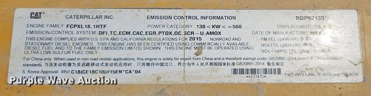 image for item OJ9800 2015 Caterpillar  745C haul truck