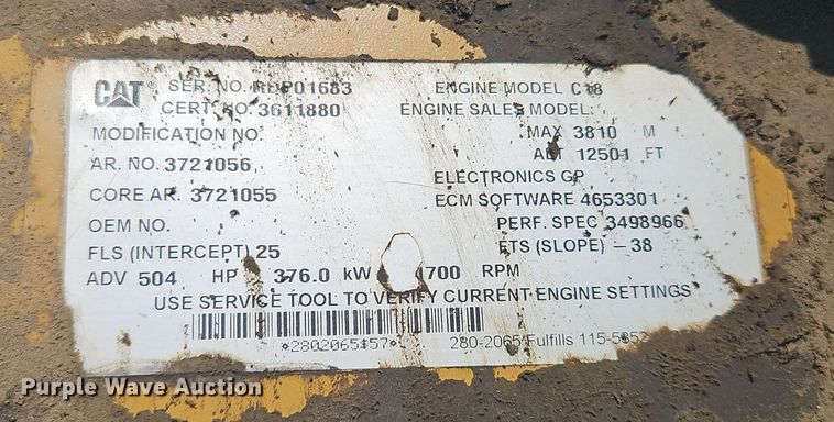 image for item OJ9802 2015 Caterpillar  745C haul truck