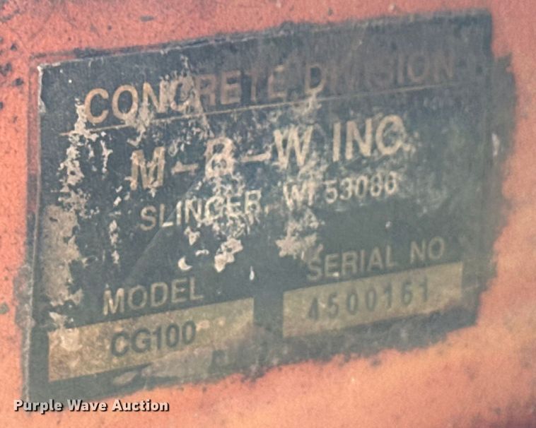 image for item OM9584 MBW CG100 curb machine