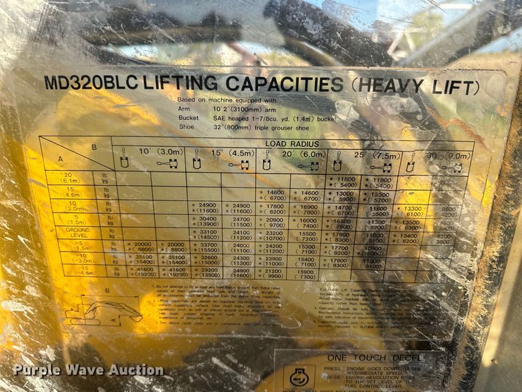 image for item OM9600 MDI Yutani MD320BLC excavator