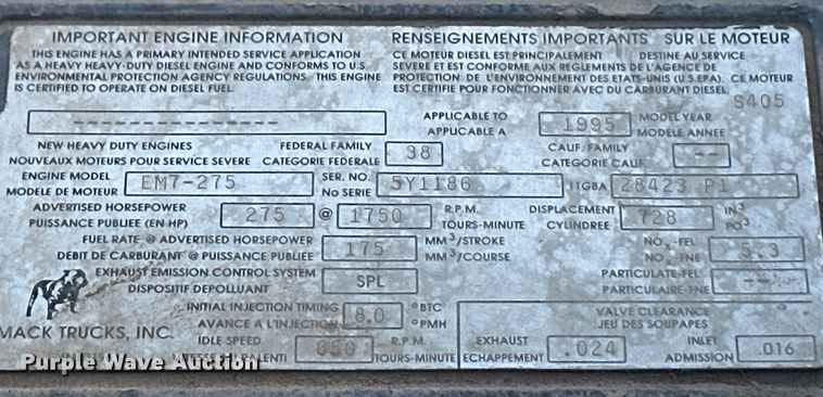 image for item OM9601 1996 Mack DM690S ready mix truck