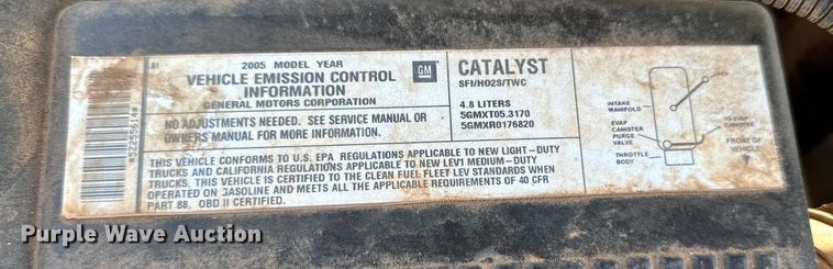 image for item DG4482 2005 Chevrolet Silverado 1500 pickup truck