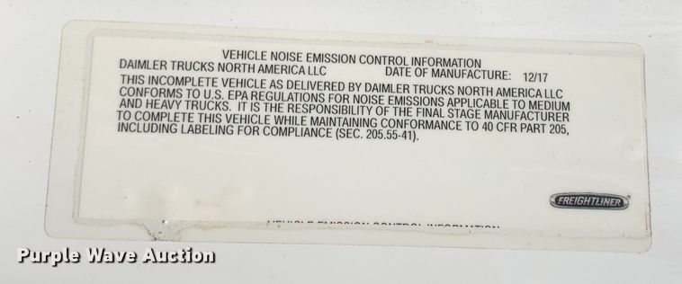 image for item DM1766 2018 Freightliner  M2106 refuse truck