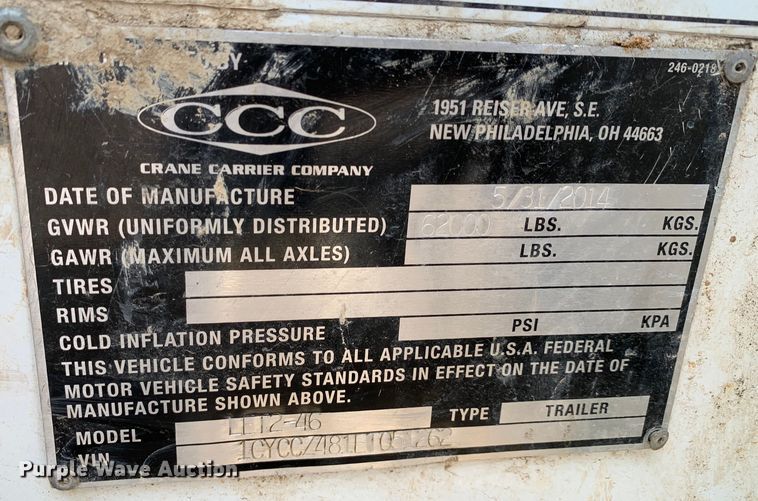 image for item DM1767 2014 Crane Carrier Low Entry refuse truck