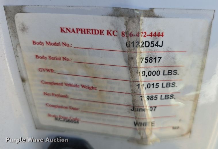 image for item DQ4478 2008 Ford F550 Super Duty XL utility / service truck