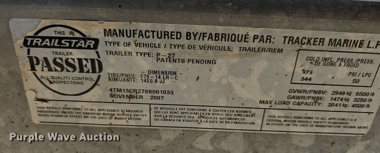 image for item DQ4496 2008 Sun Tracker boat