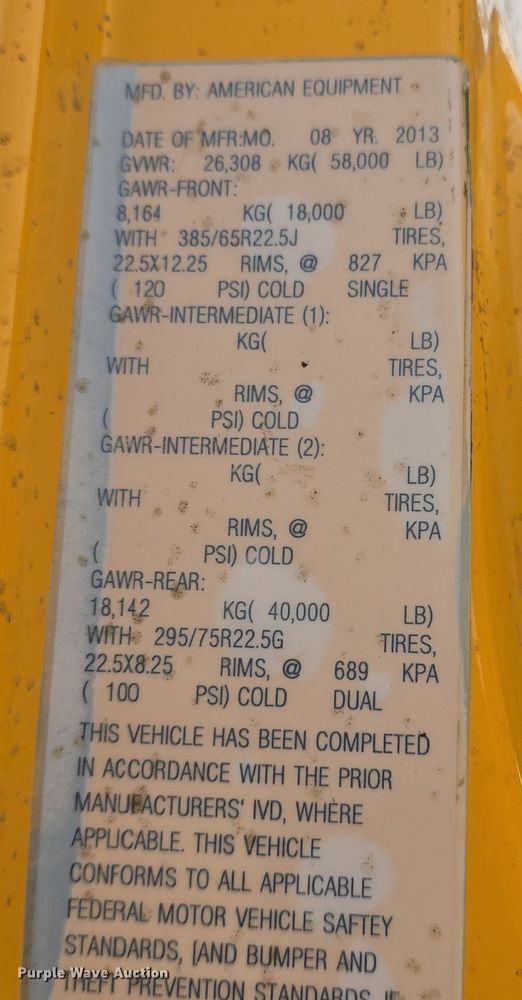 image for item DQ4541 2014 International WorkStar 7500 dump truck