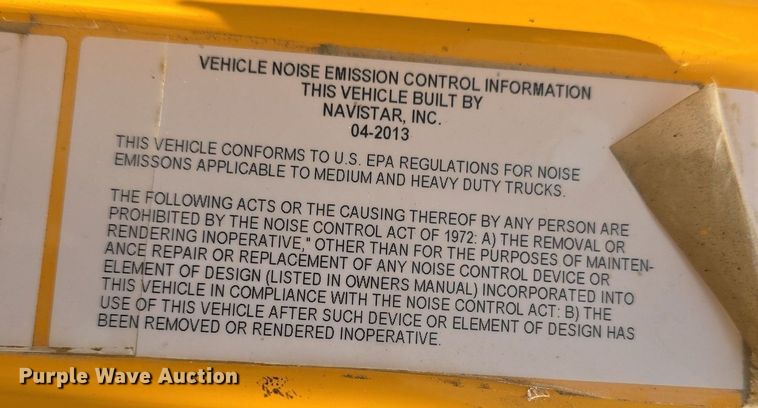 image for item DQ4544 2014 International  WorkStar 7500 dump truck