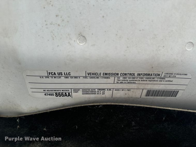 image for item DQ6872 2017 Dodge Ram 1500 Quad Cab pickup truck