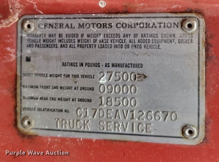 image for item DR4953 1980 Chevrolet  70 dump truck