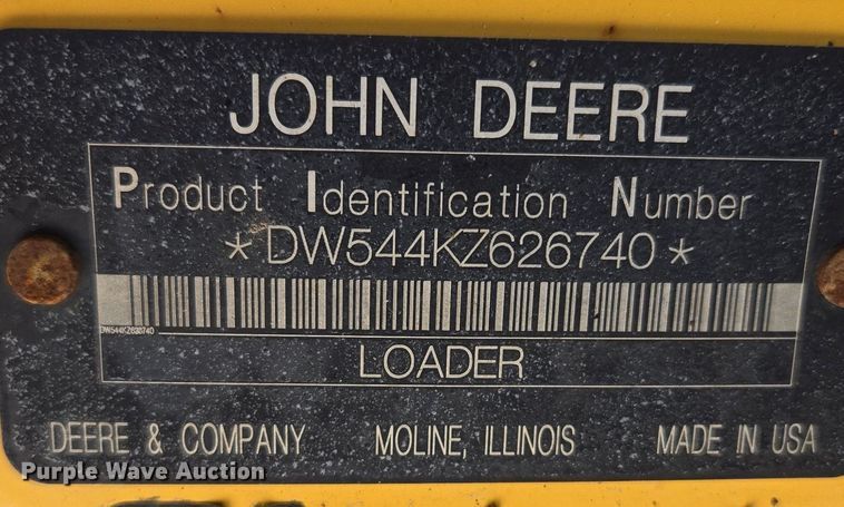 image for item DS4224 2009 John Deere  544K wheel loader