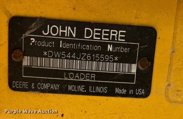 image for item DS4229 2007 John Deere 544J wheel loader