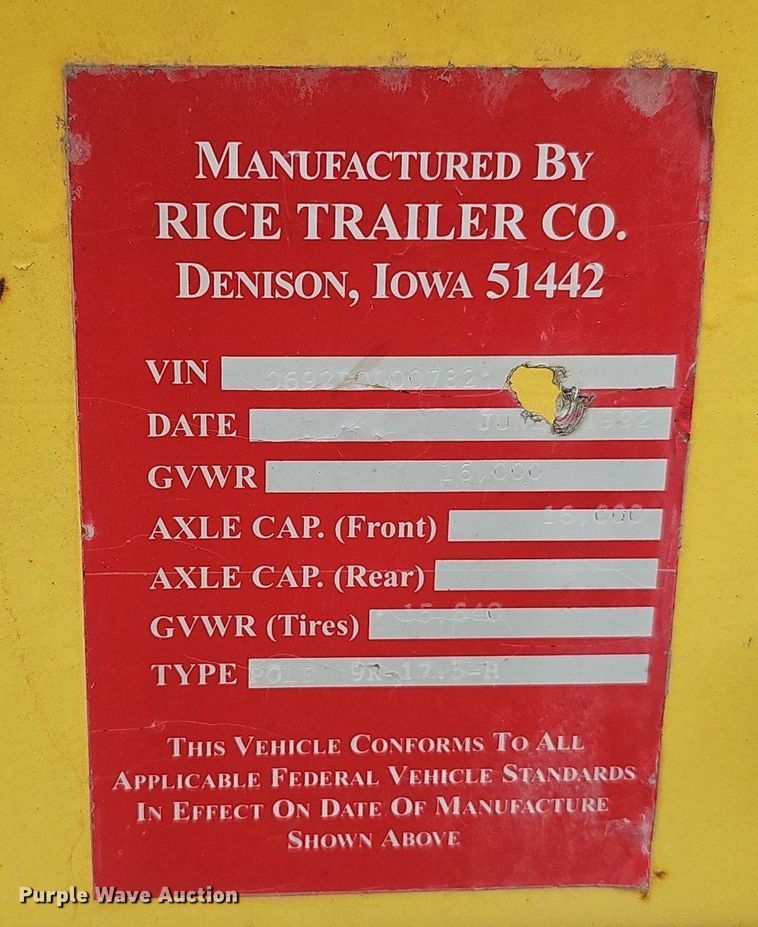image for item DS4701 1992 Rice pole trailer