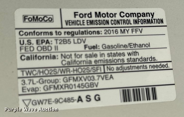 image for item EH4386 2016 Ford Taurus Police Interceptor 