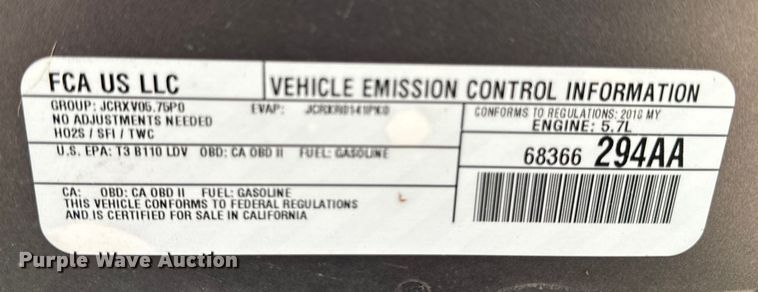 image for item EH4387 2018 Dodge Charger Police 