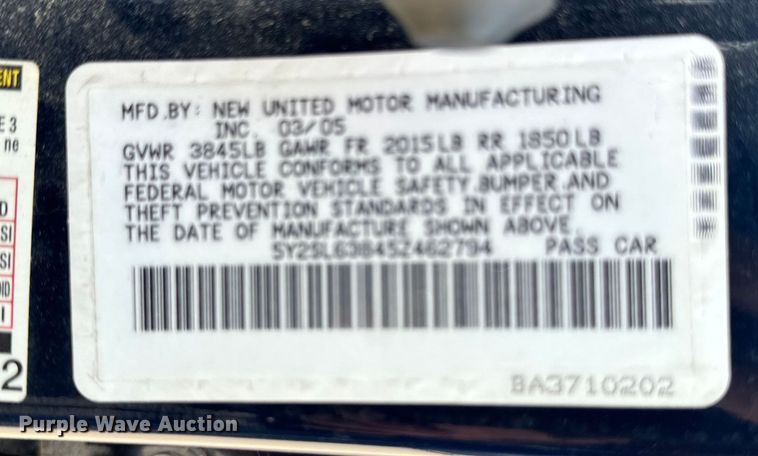 image for item EH4388 2005 Pontiac Vibe 