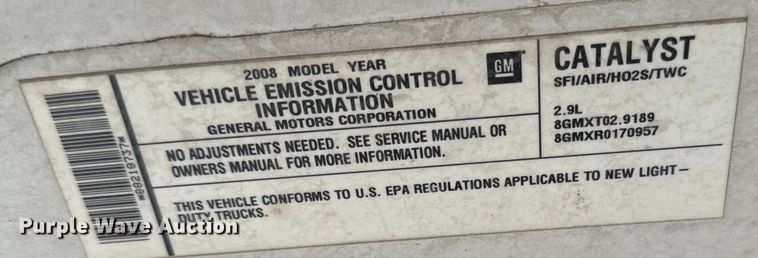 image for item EH4404 2008 Chevorlet Colorado Ext. Cab pickup truck