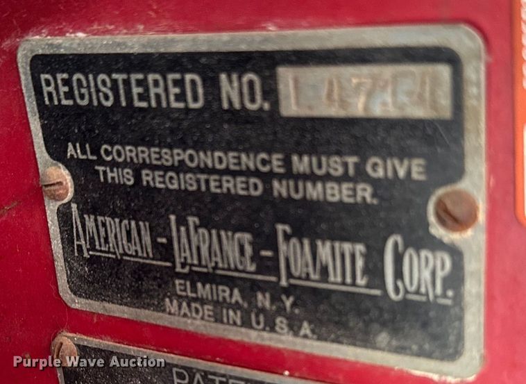 image for item EJ0321 1952 American-LaFrance  pumper fire truck