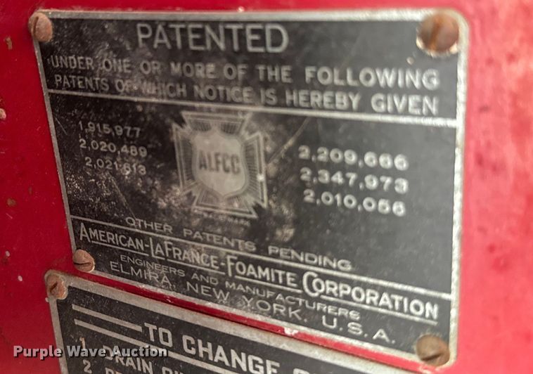 image for item EJ0321 1952 American-LaFrance  pumper fire truck