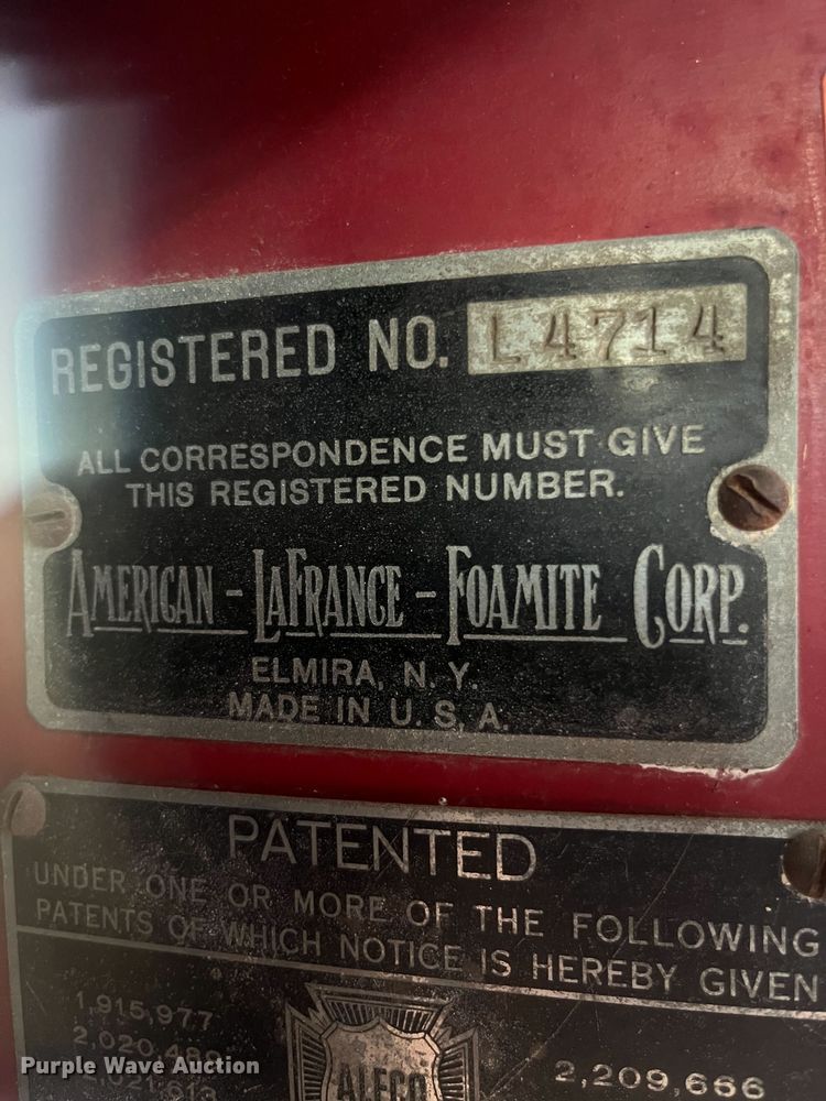 image for item EJ0321 1952 American-LaFrance  pumper fire truck