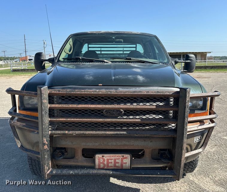 image for item EJ4471 2000 Ford F250 Super Duty SuperCab flatbed pickup truck