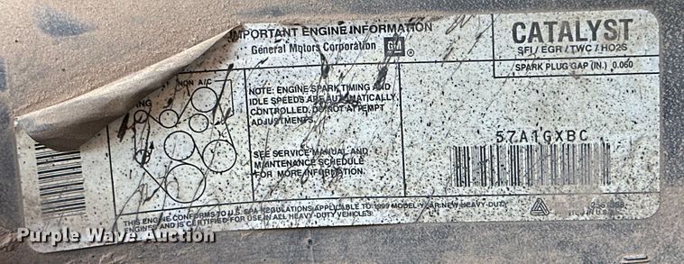 image for item EJ4475 1999 Chevrolet  delivery truck